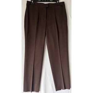Piazza Sempione Brigitte Pants Women EUR 44 Brown 97% Virgin Wool Stretch Pocket